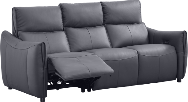 可調較頭枕真皮電動梳化