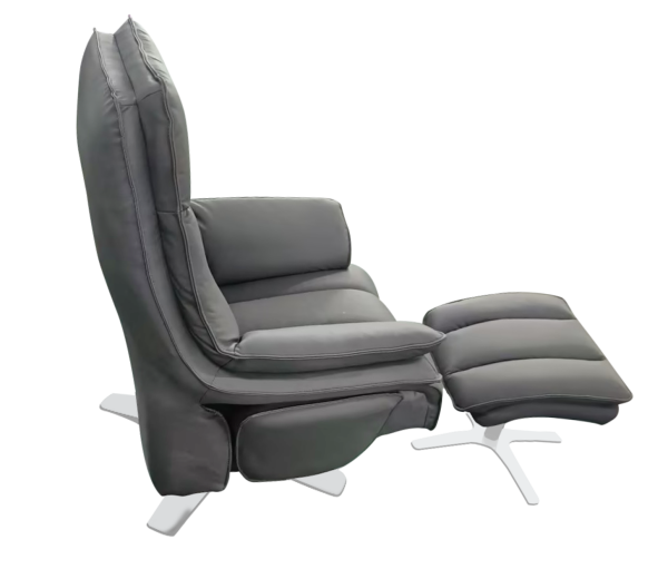 真皮電動休閒單椅（配腳踏）